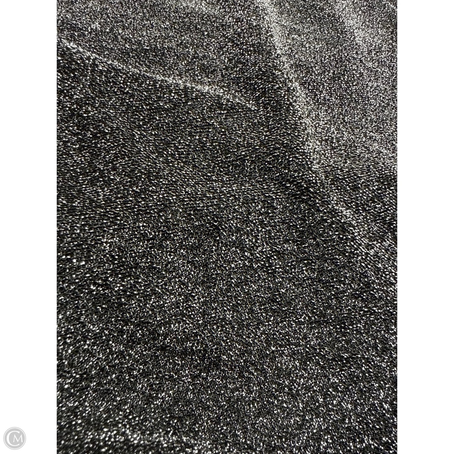 Top Short Sleeve By Arula In Black & Silver, Size: L