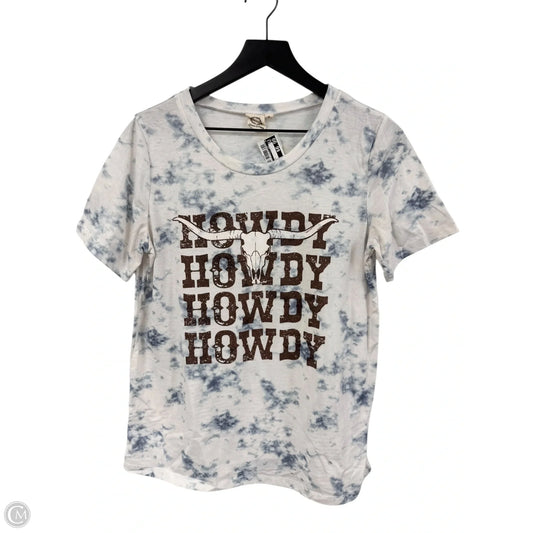 Top Short Sleeve Basic By Cme In Blue & White, Size: S