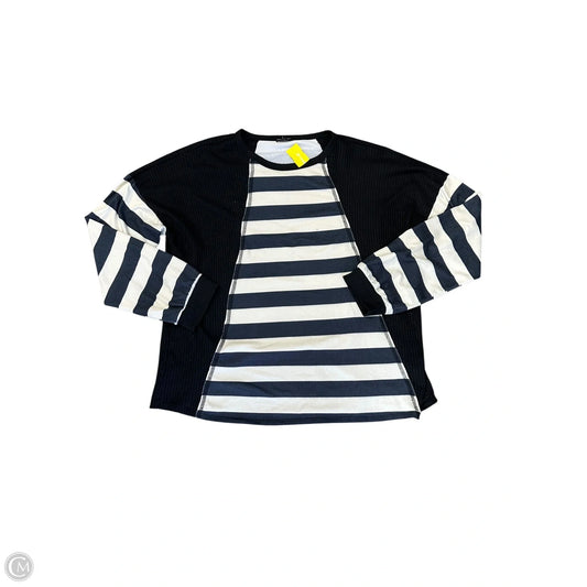 Top Long Sleeve By Heimish Usa In Black & Tan, Size: 3x