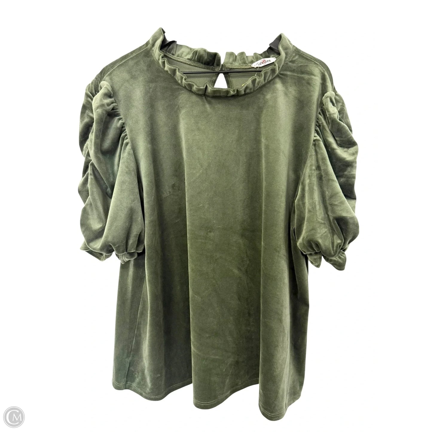 Top Short Sleeve By Geegee In Green, Size: 3x