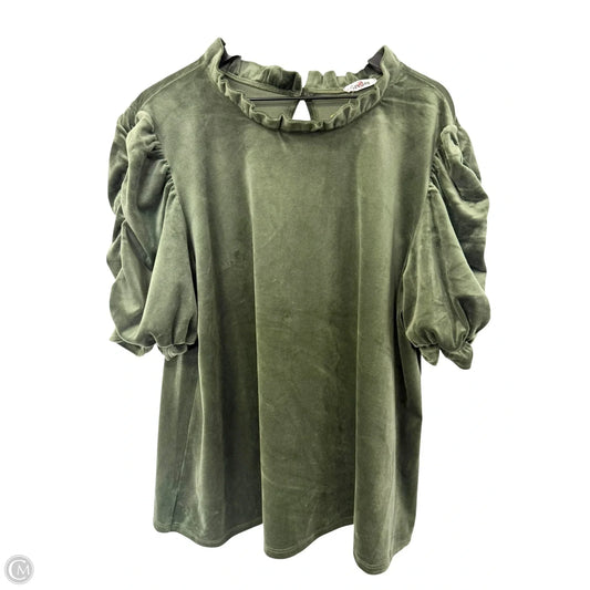 Top Short Sleeve By Geegee In Green, Size: 3x
