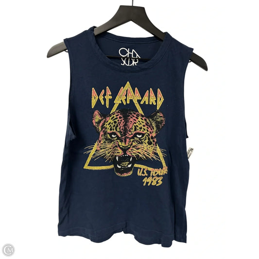 Top Sleeveless By Chaser In Navy, Size: L