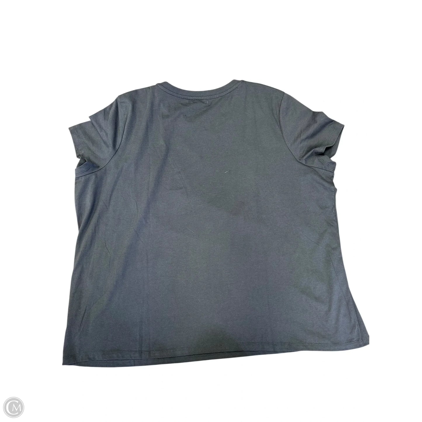 Top Short Sleeve By Edgely In Grey, Size: 2x