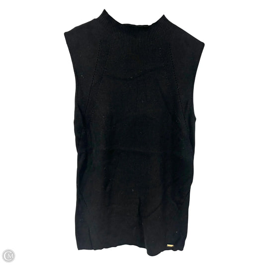 Top Sleeveless By T Tahari In Black, Size: L