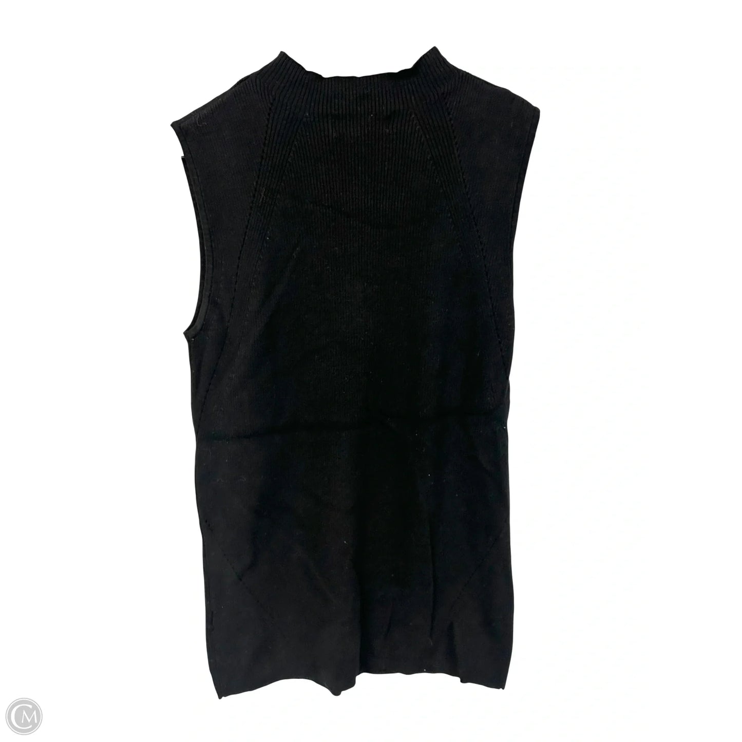 Top Sleeveless By T Tahari In Black, Size: L
