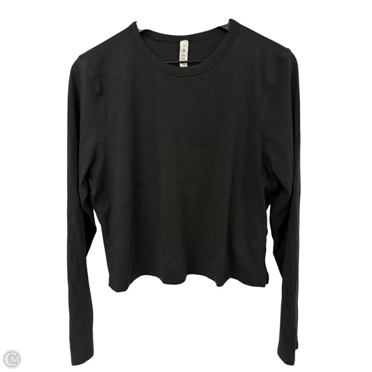 Athletic Top Long Sleeve Crewneck By Lululemon In Black, Size: 10