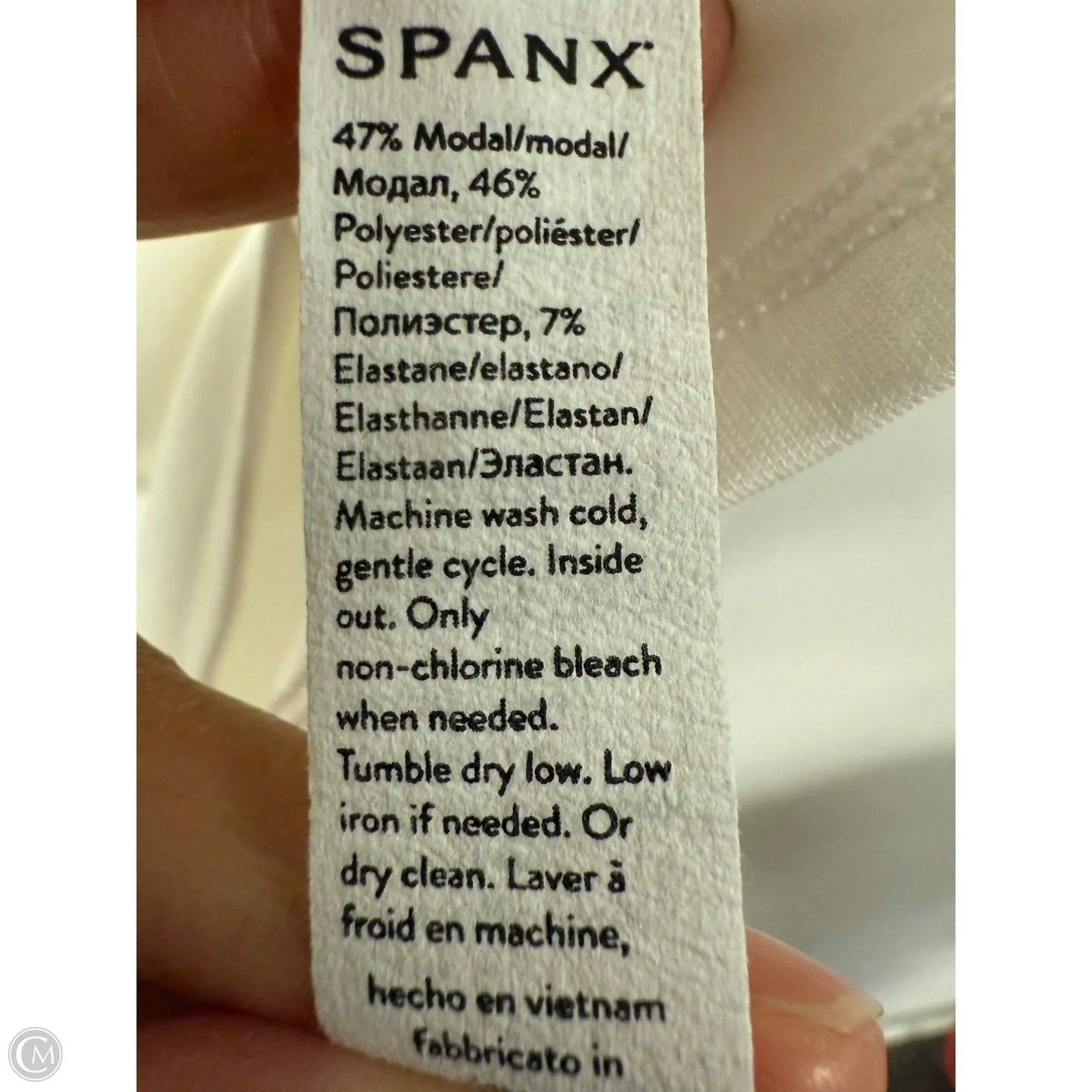 Top Short Sleeve By Spanx In White, Size: L