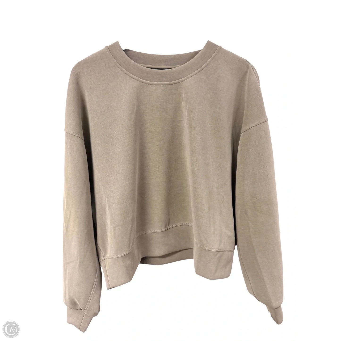 Sweatshirt Crewneck By Lululemon In Taupe, Size: 8