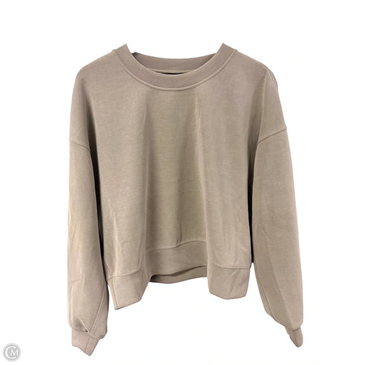 Sweatshirt Crewneck By Lululemon In Taupe, Size: 8