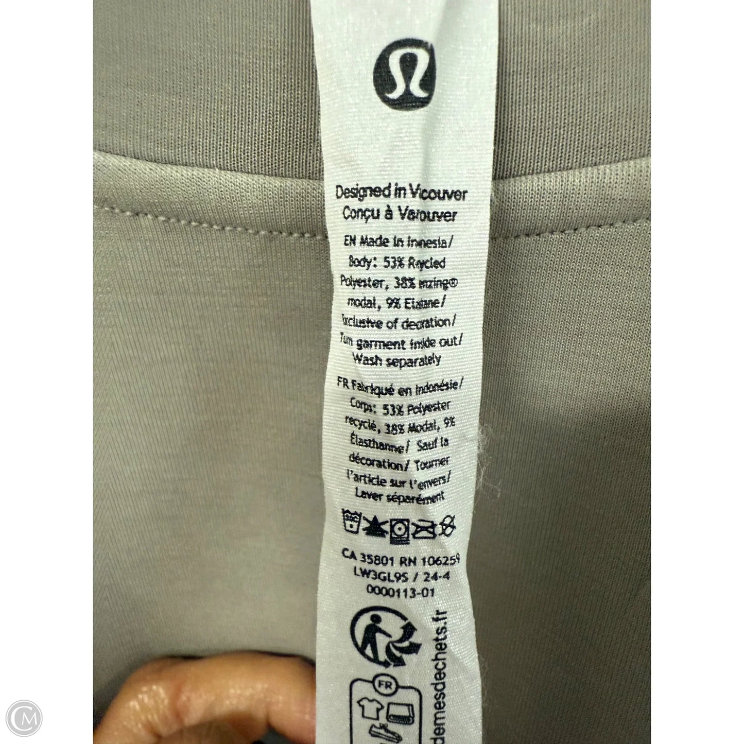 Sweatshirt Crewneck By Lululemon In Taupe, Size: 8