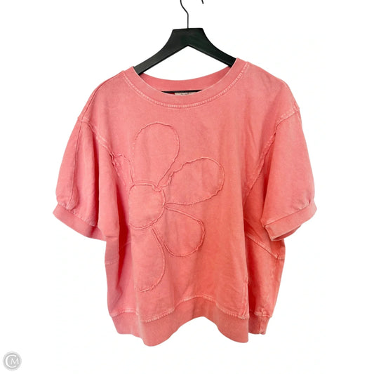 Top Short Sleeve By Easel In Orange, Size: S