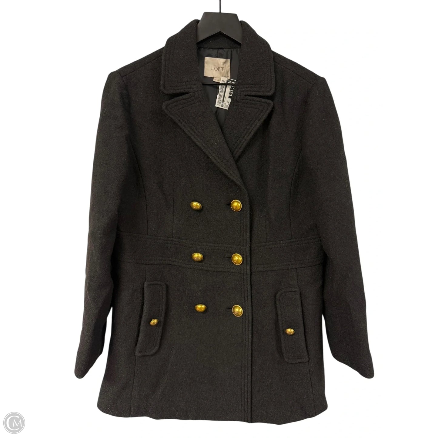 Coat Peacoat By Loft In Black, Size: 12p