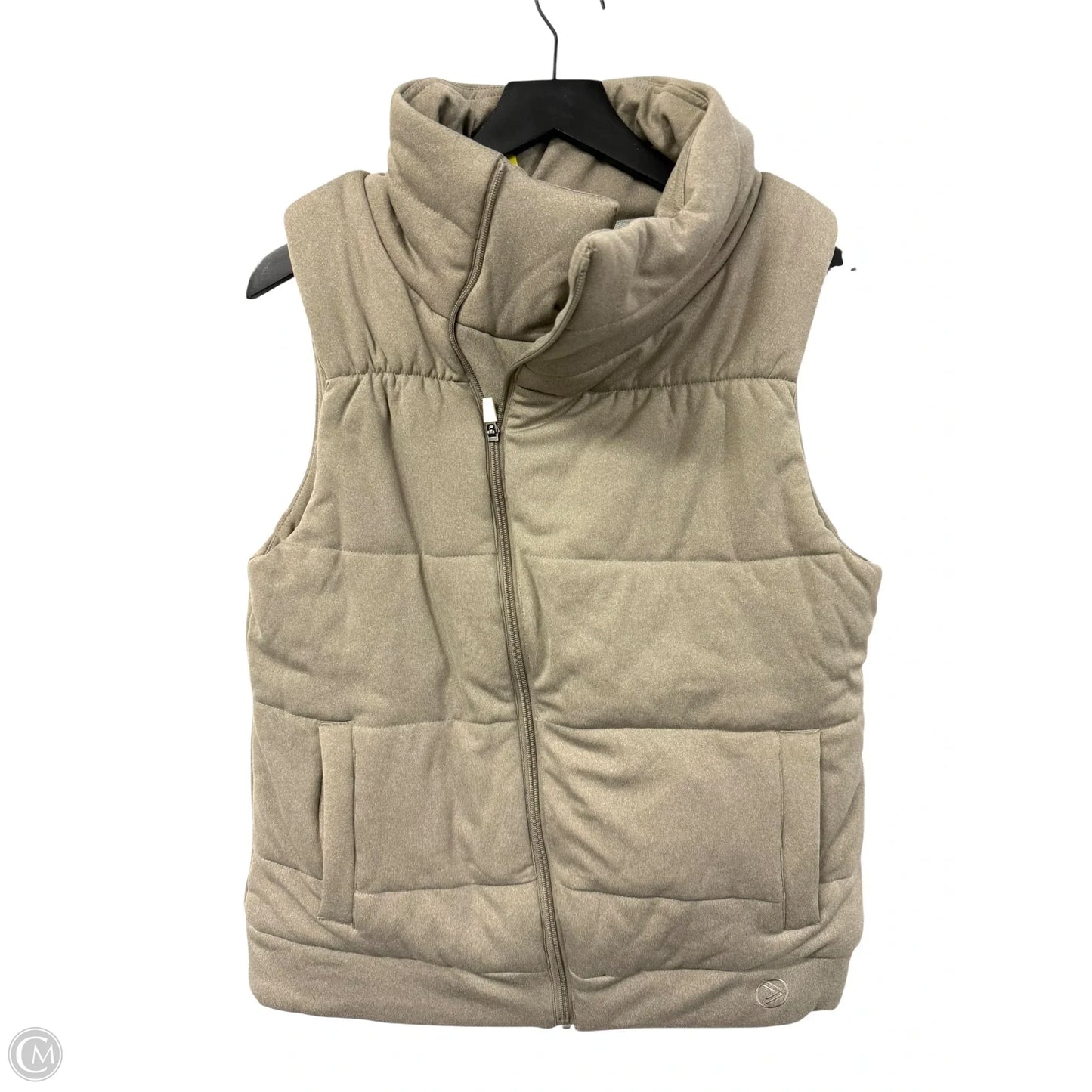 Vest Puffer & Quilted By Savvi In Taupe, Size: M