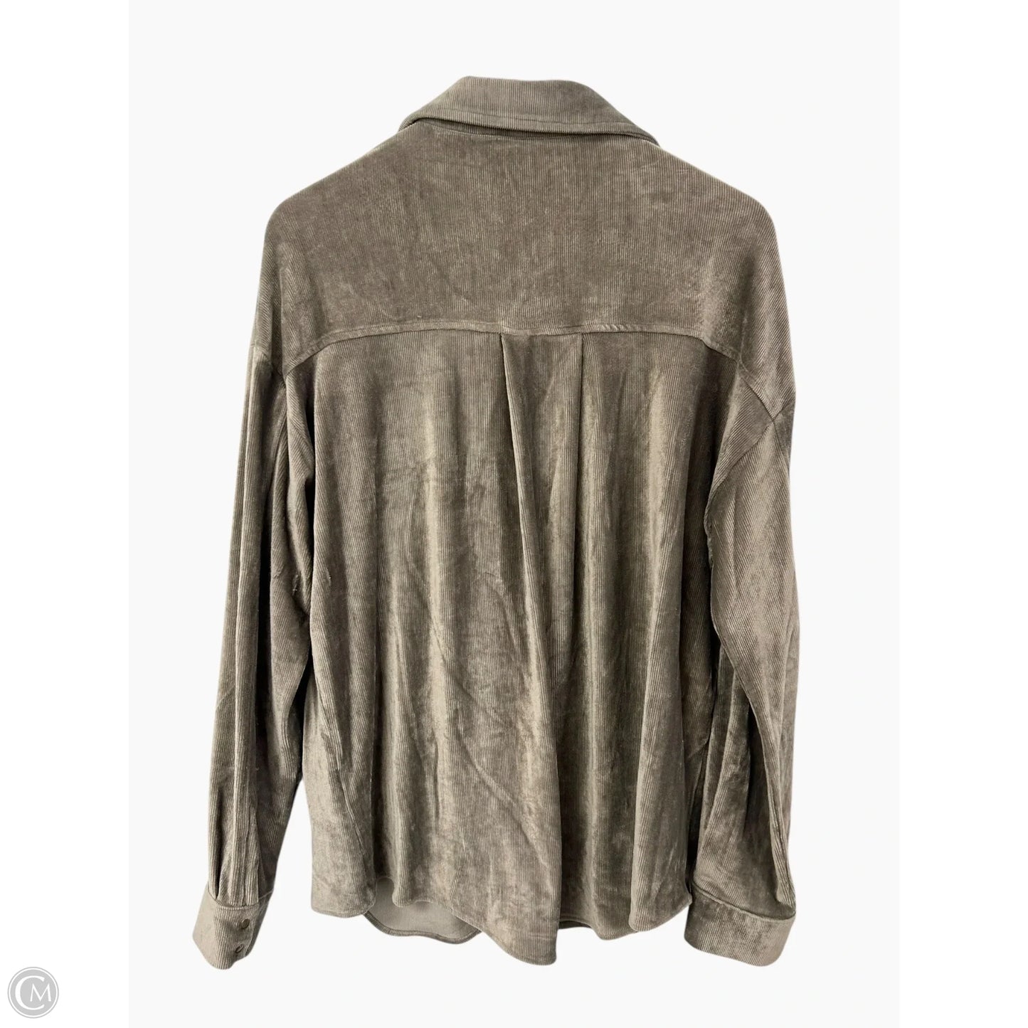 Blouse Long Sleeve By Easel In Grey, Size: M