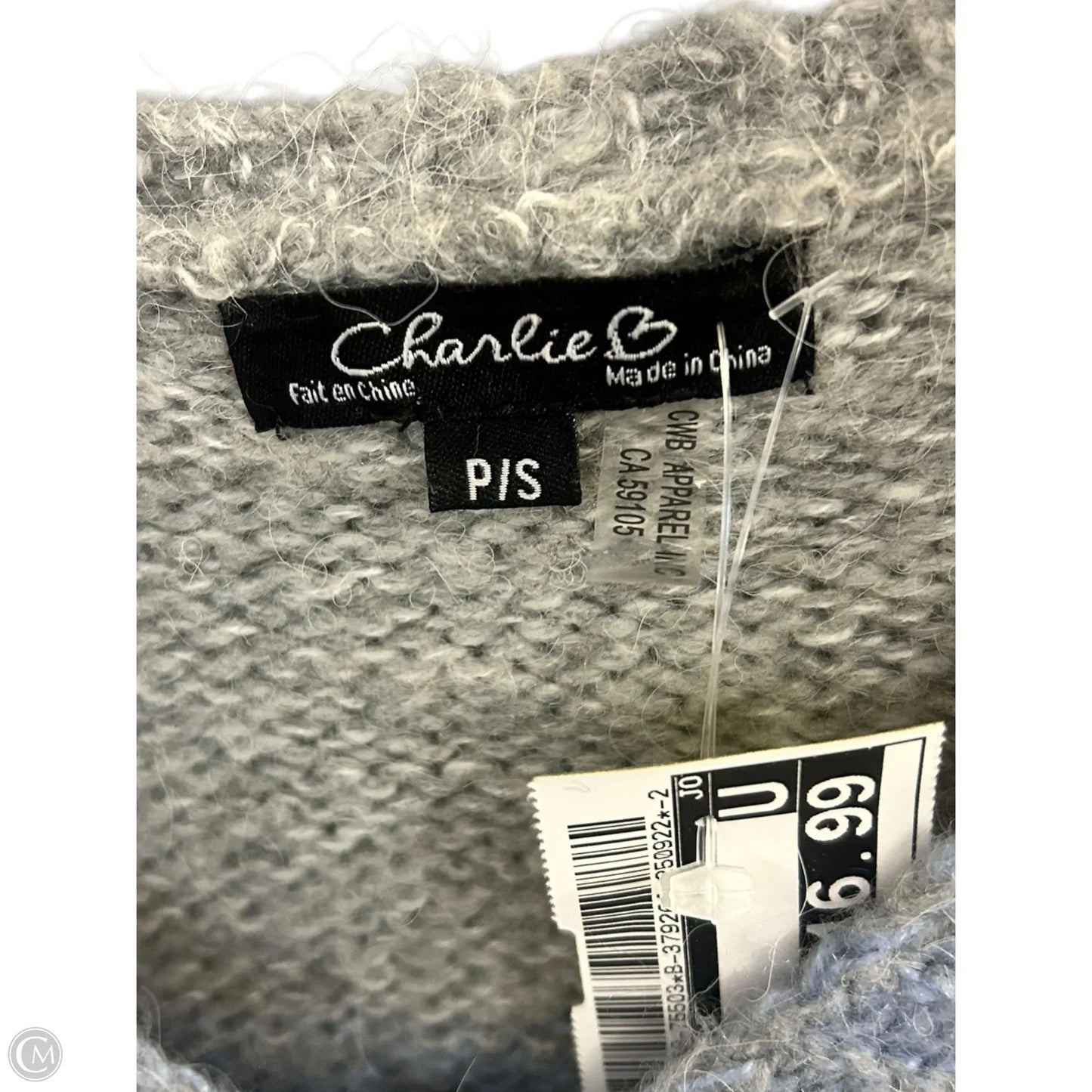 Sweater By Charlie B In Blue & Grey, Size: S