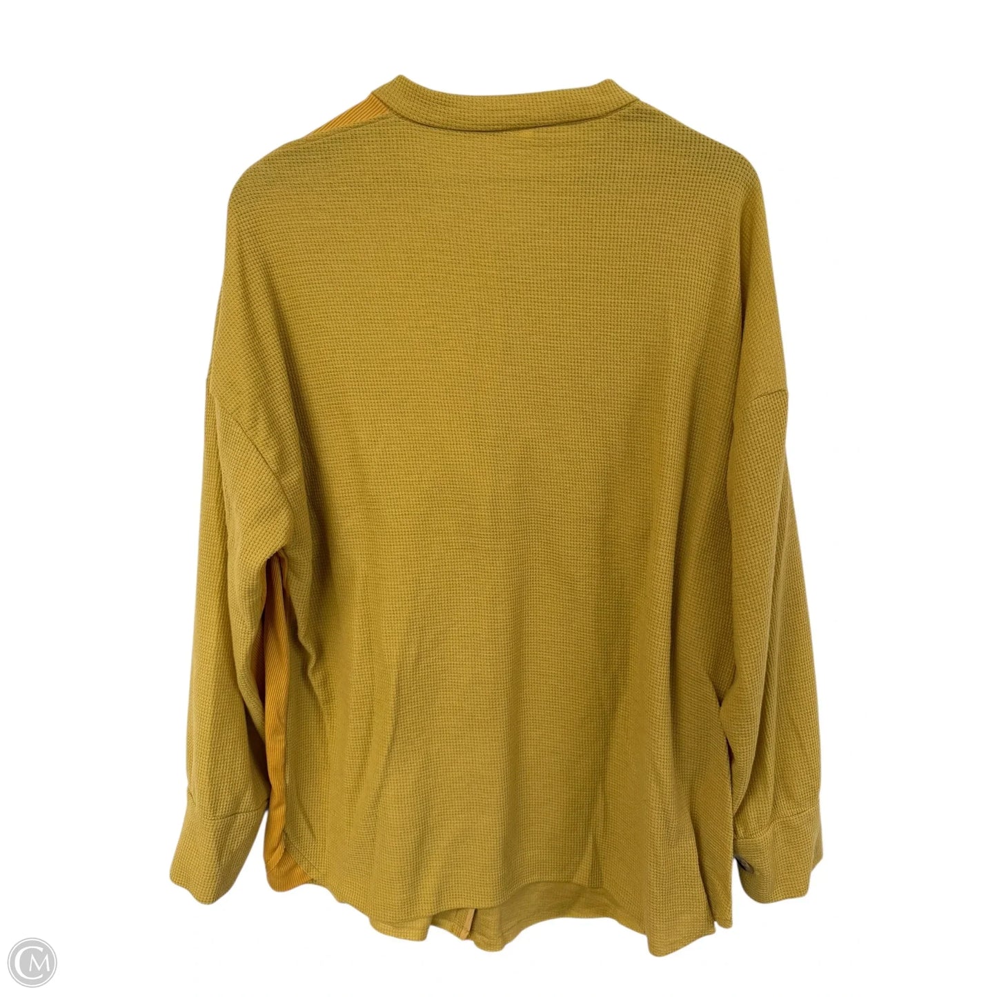 Blouse Long Sleeve By Cmf In Yellow, Size: Xl