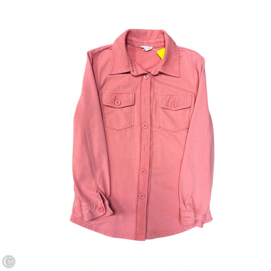 Jacket Shirt By Tribal In Orange, Size: S