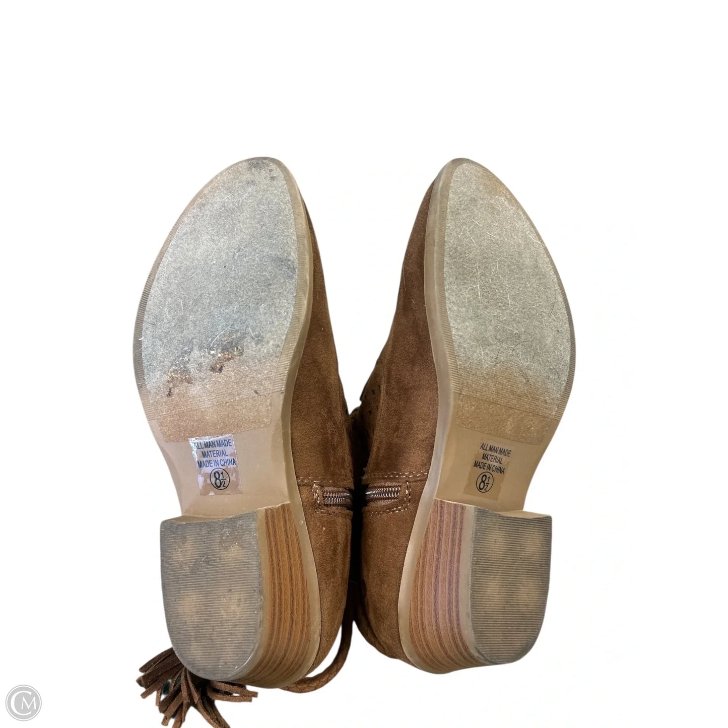 Boots Ankle Flats By Soda In Brown, Size: 8.5