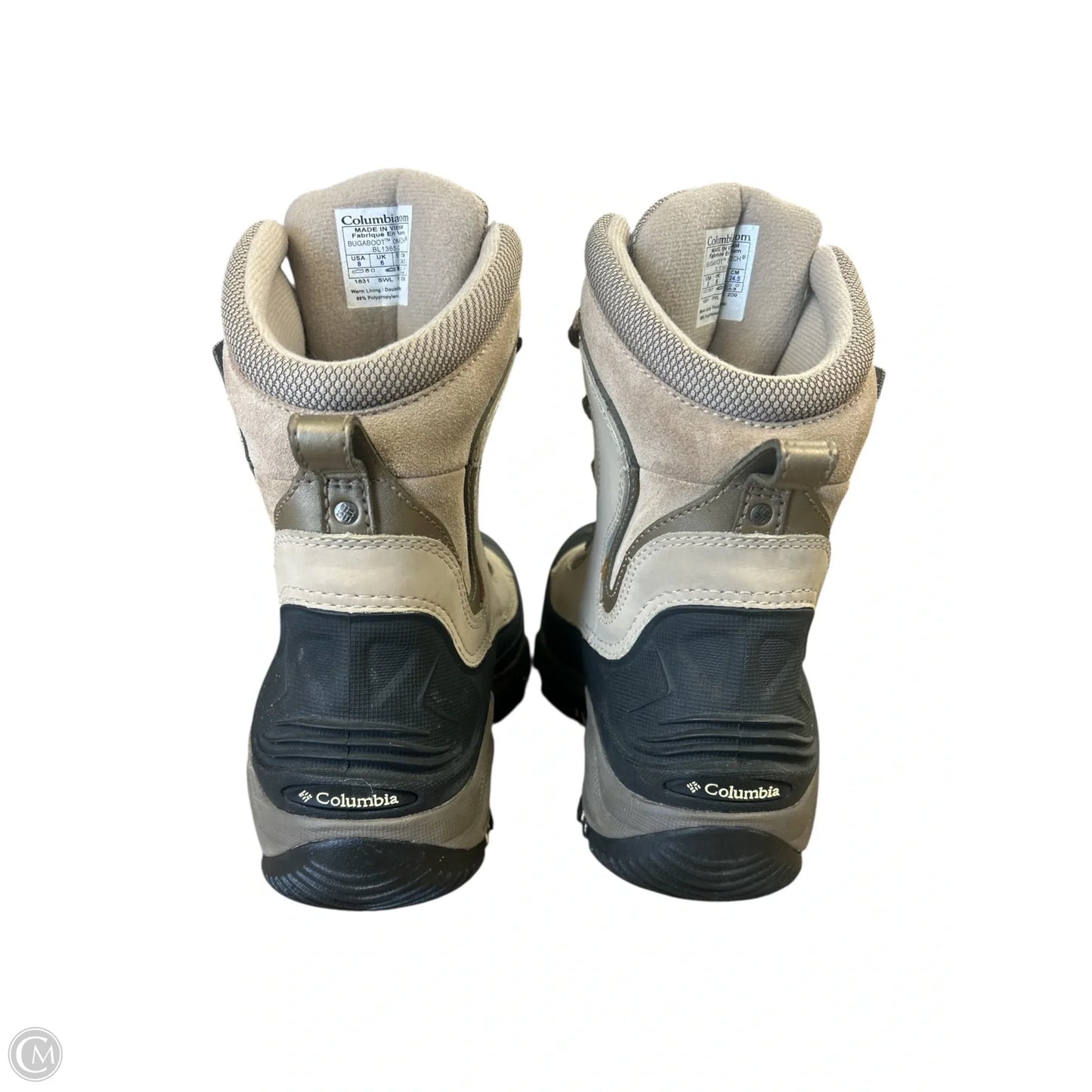 Boots Snow By Columbia In Black & Tan, Size: 8