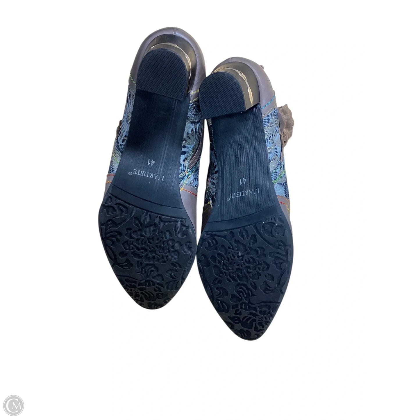 Boots Ankle Heels By Spring Step In Floral Print, Size: 10.5