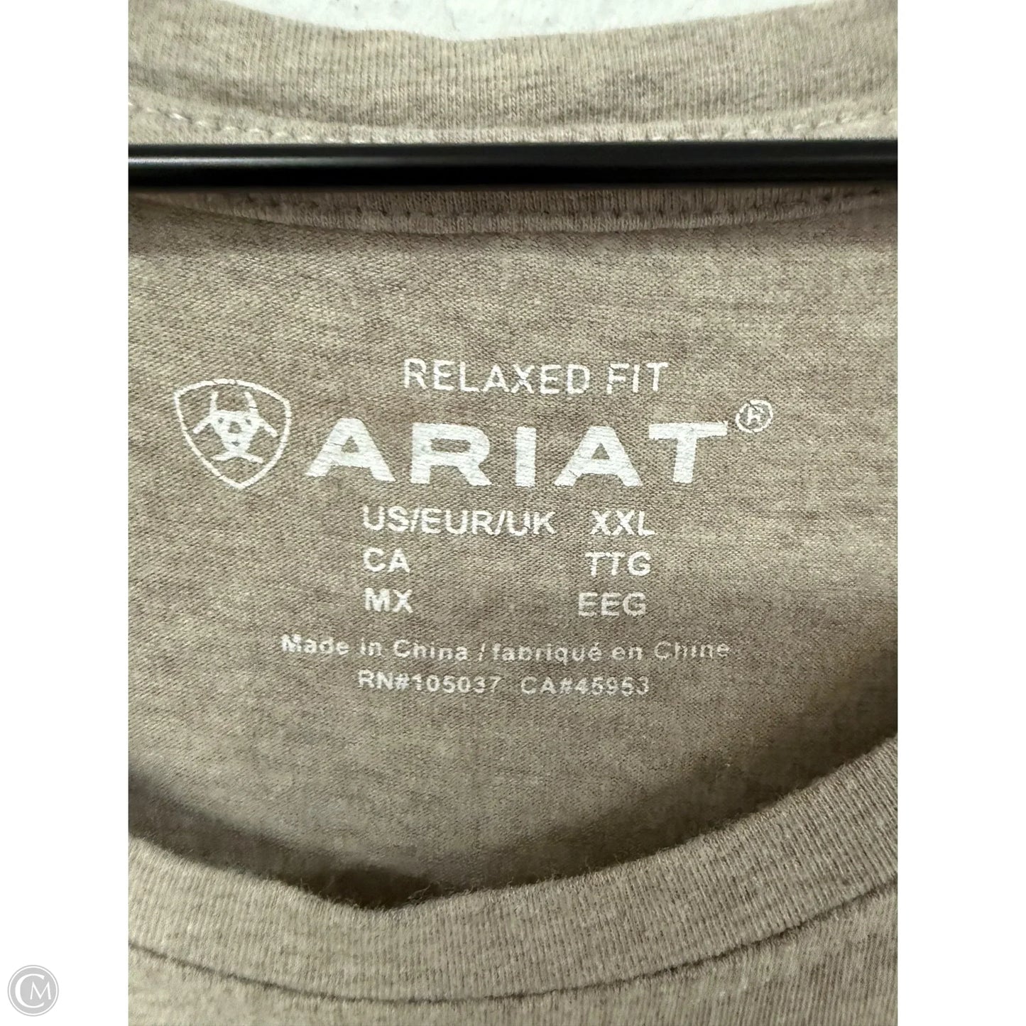 Top Long Sleeve By Ariat In Beige, Size: Xxl