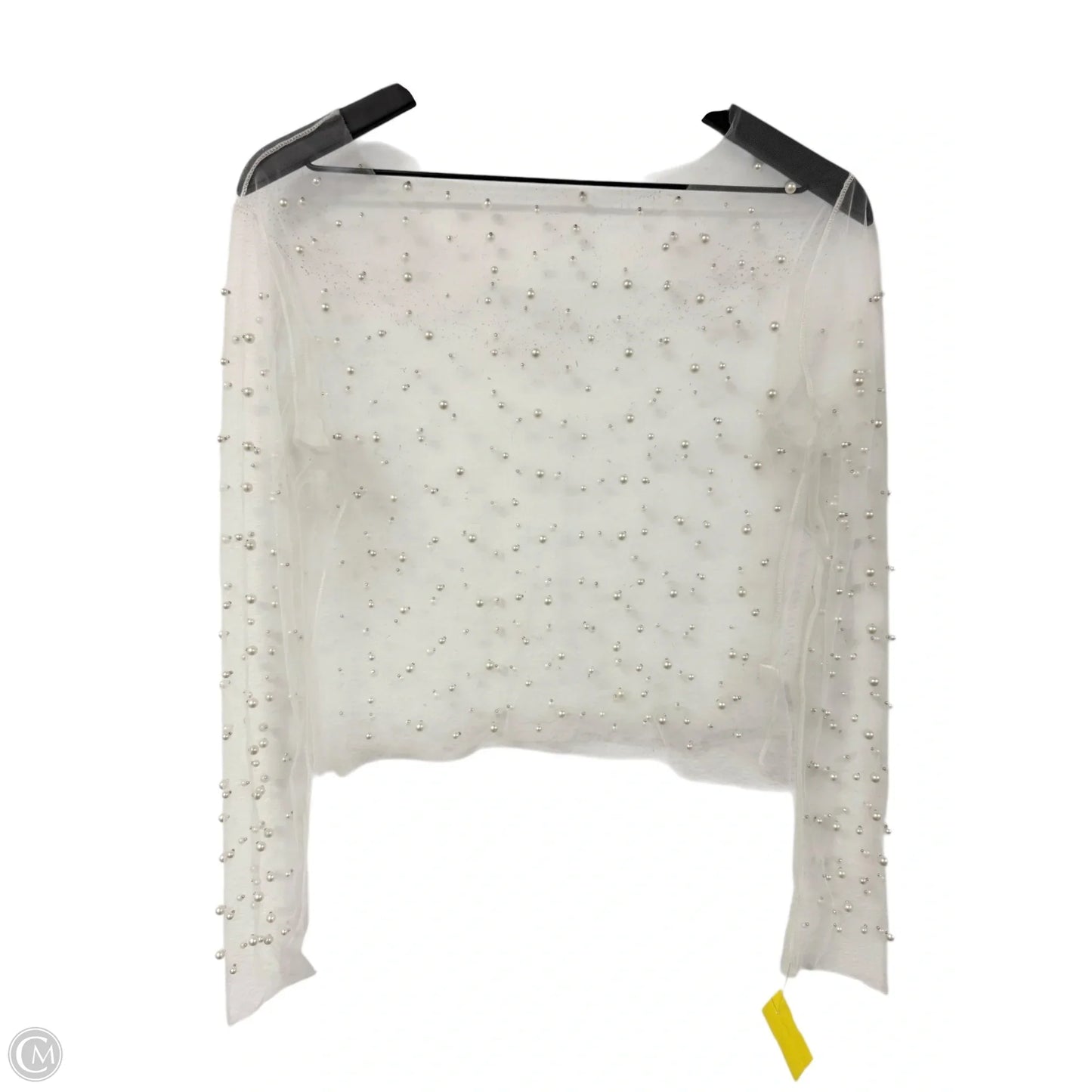 Top Long Sleeve By Cmf In White, Size: L