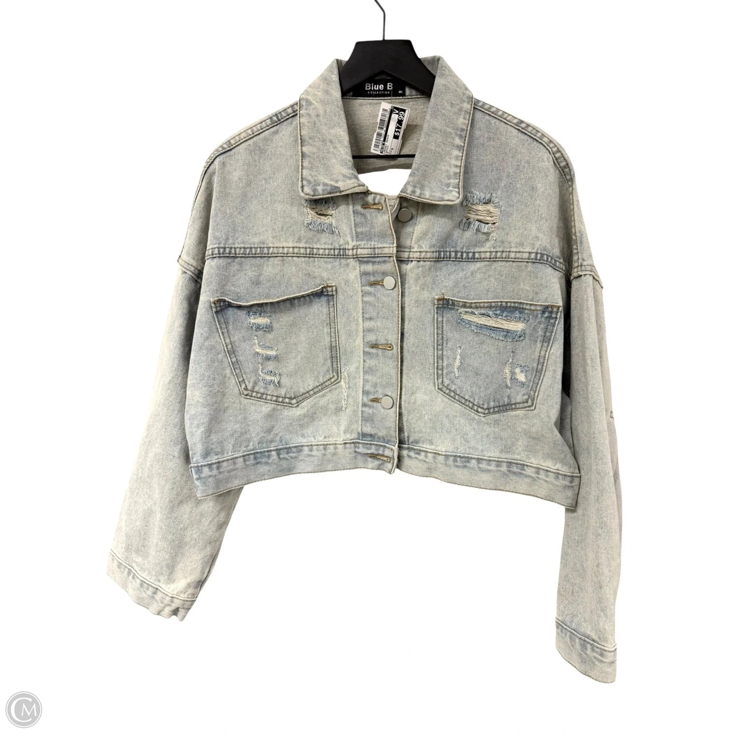 Jacket Denim By Blue B In Bronze, Size: M