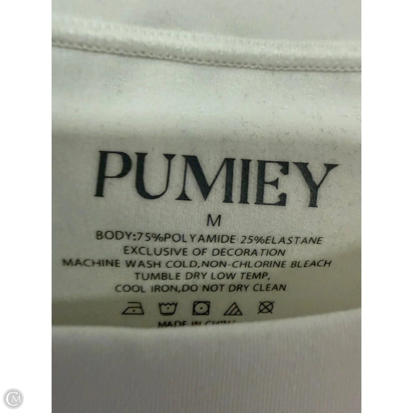 Top Short Sleeve Basic By Cme In White, Size: M