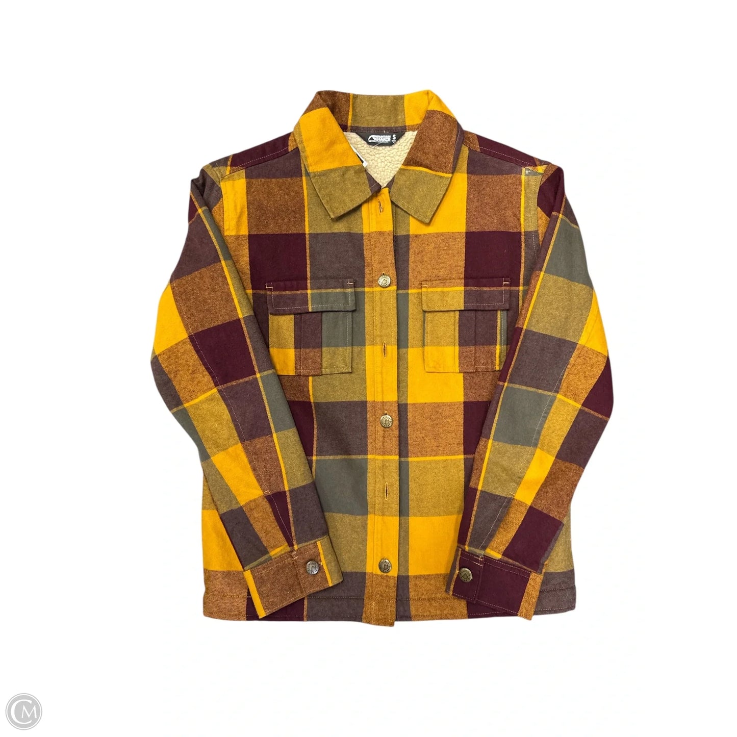 Jacket Shirt By Clothes Mentor In Plaid Pattern, Size: S