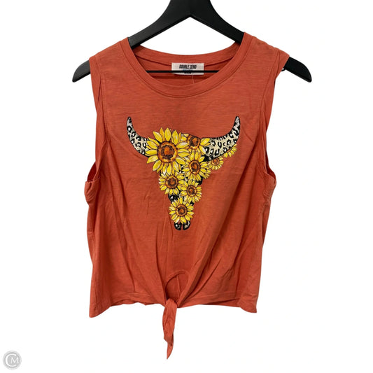 Top Sleeveless By Double Zero In Orange, Size: M