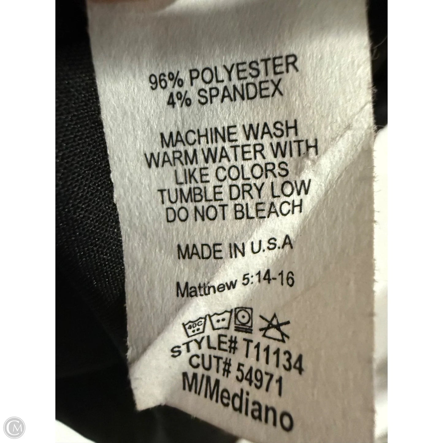 Blouse Long Sleeve By Clothes Mentor In Black, Size: M