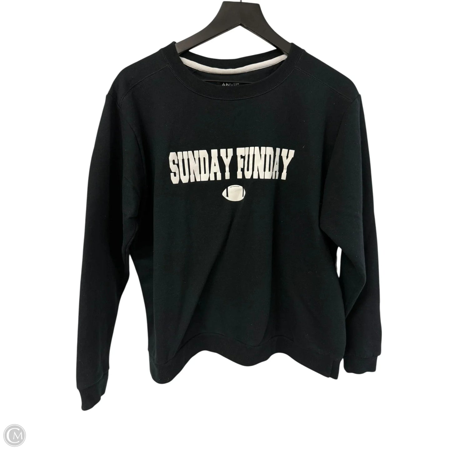 Sweatshirt Crewneck By Anvil In Black, Size: L