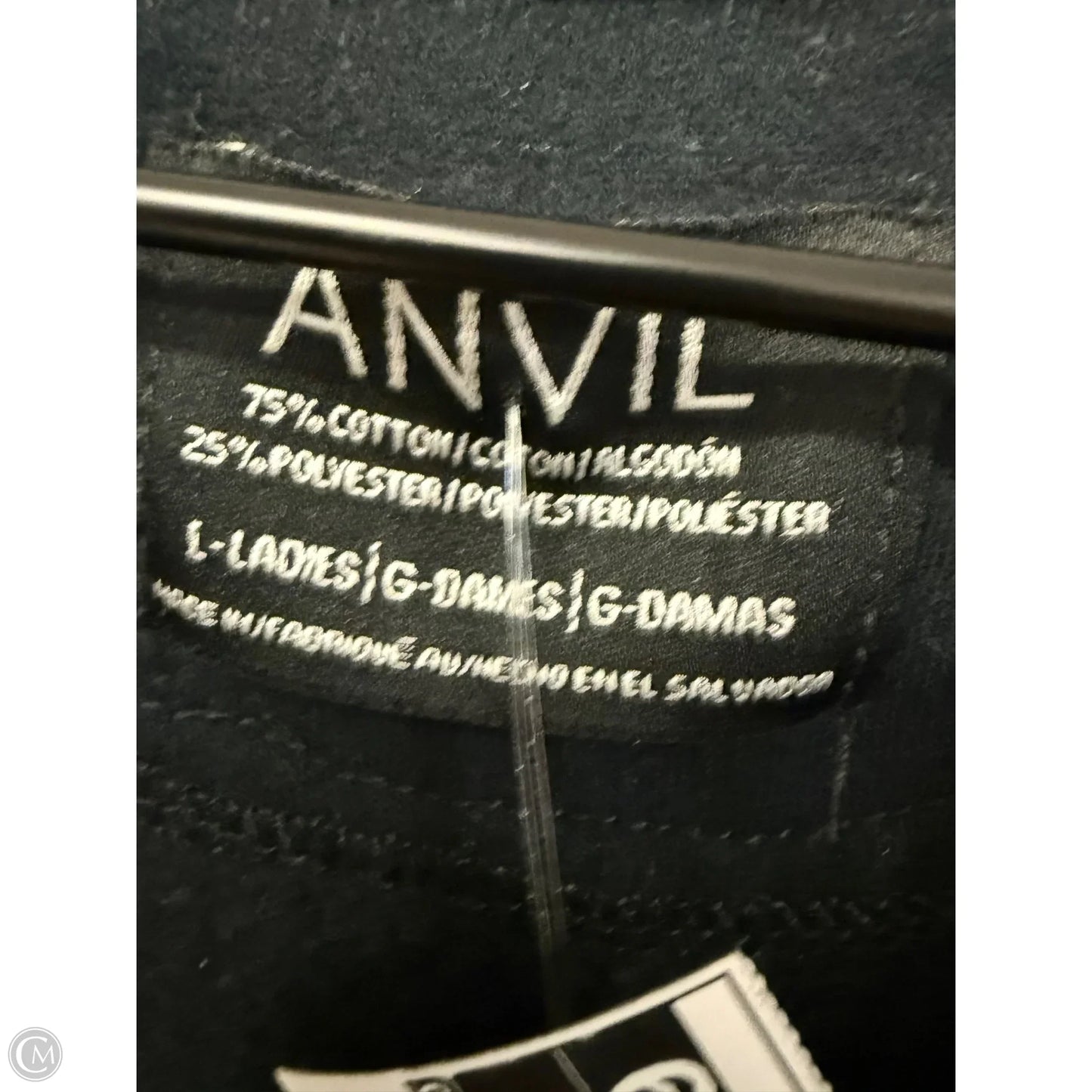 Sweatshirt Crewneck By Anvil In Black, Size: L