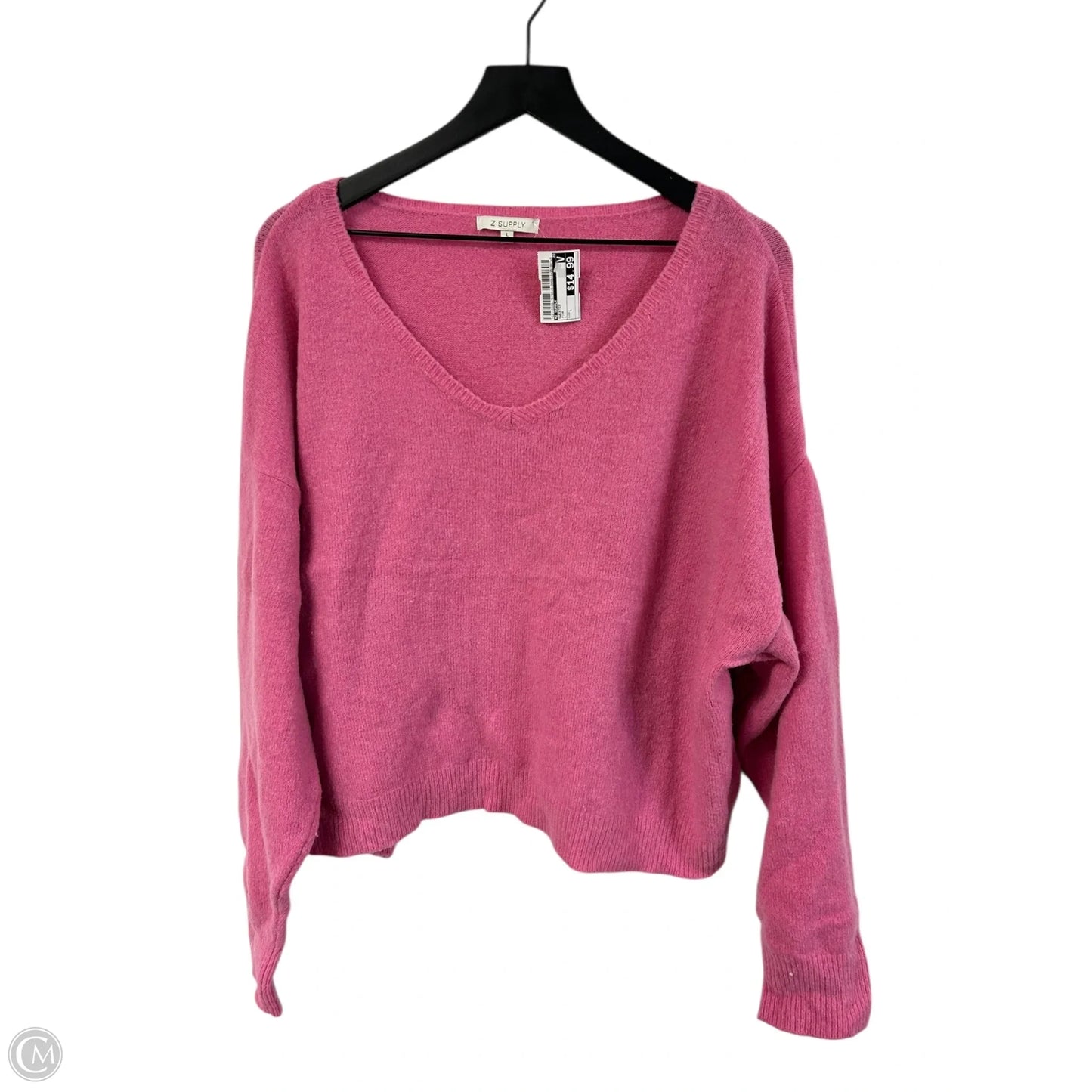Sweater By Z Supply In Pink, Size: L