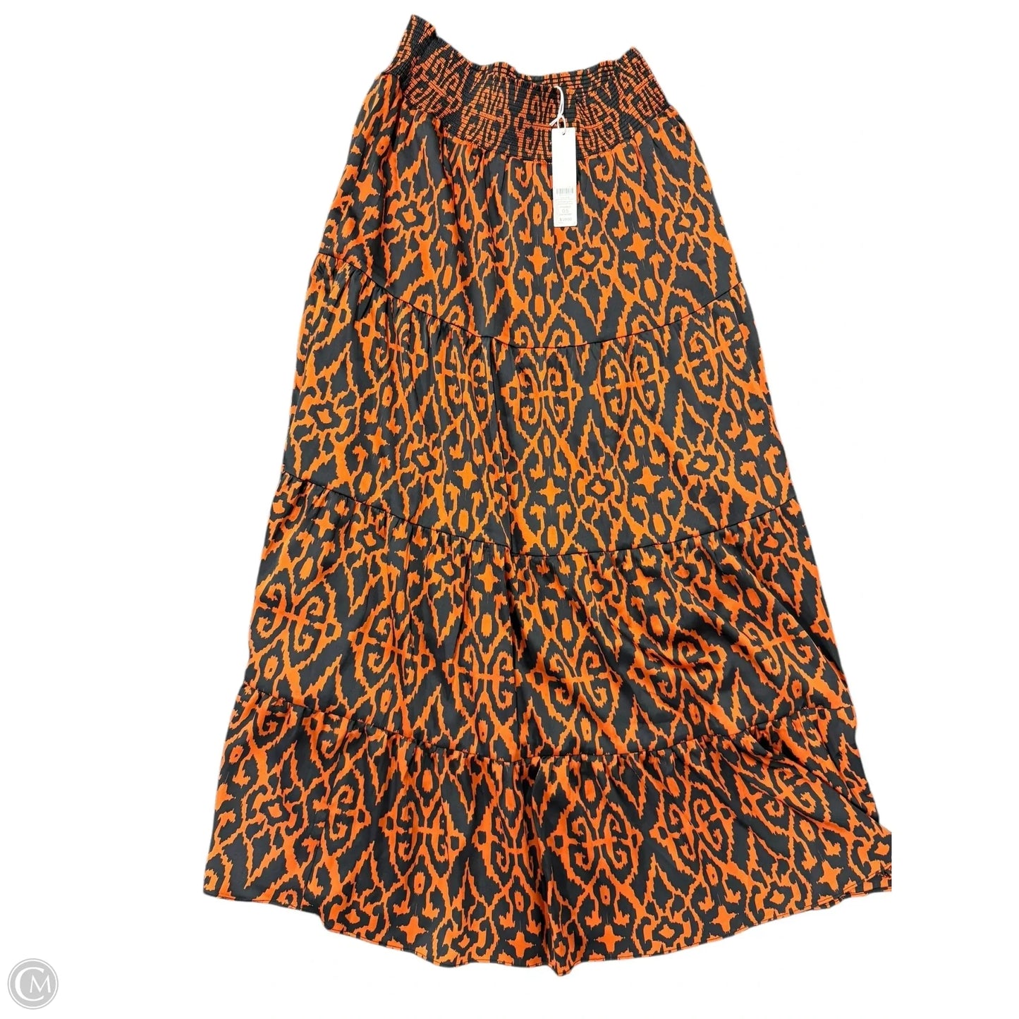 Skirt Maxi By Chicos In Black & Orange, Size: S