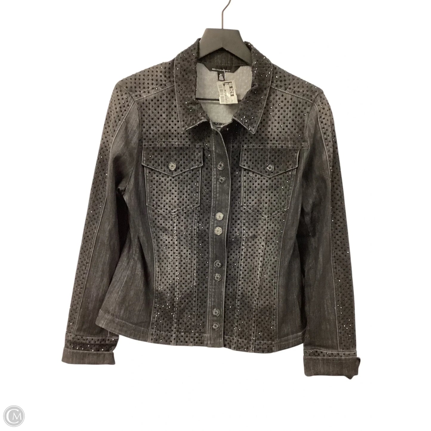 Jacket Denim By White House Black Market In Black Denim, Size: M