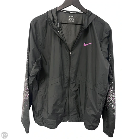 Jacket Windbreaker By Nike Apparel In Black, Size: Xl