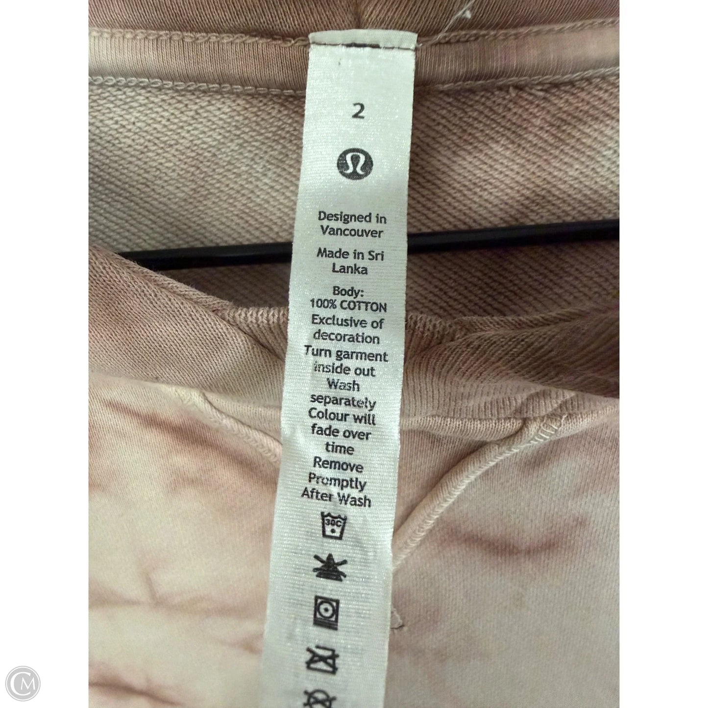 Athletic Sweatshirt Hoodie By Lululemon In Brown & Pink, Size: 2