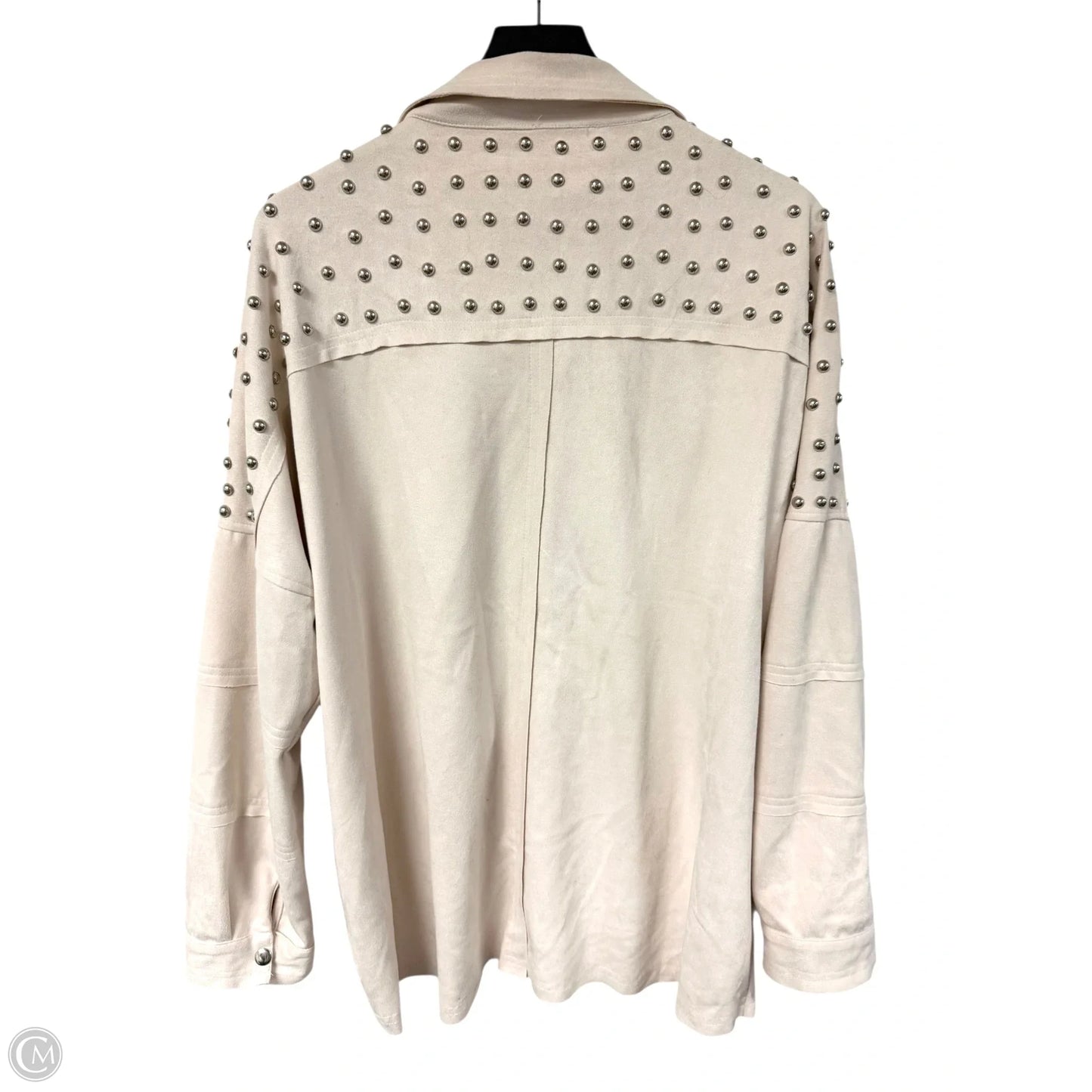 Jacket Shirt By Fantastic Fawn In Cream, Size: L