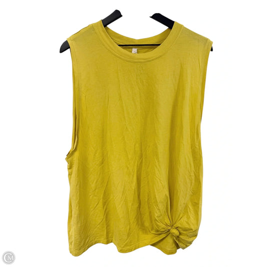 Athletic Tank Top By Lululemon In Yellow, Size: 12