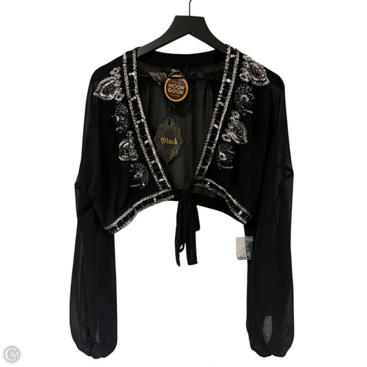 Top Long Sleeve By Clothes Mentor In Black & Silver, Size: L