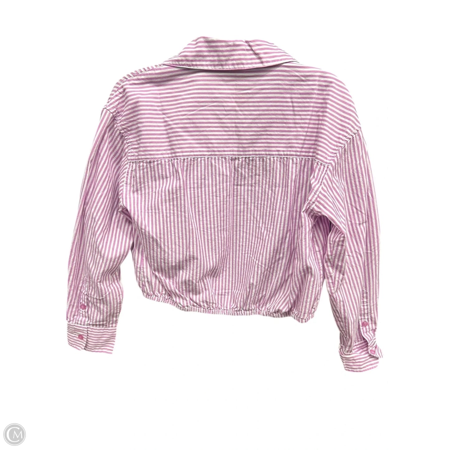 Top Long Sleeve By Kut In Pink & White, Size: Xs