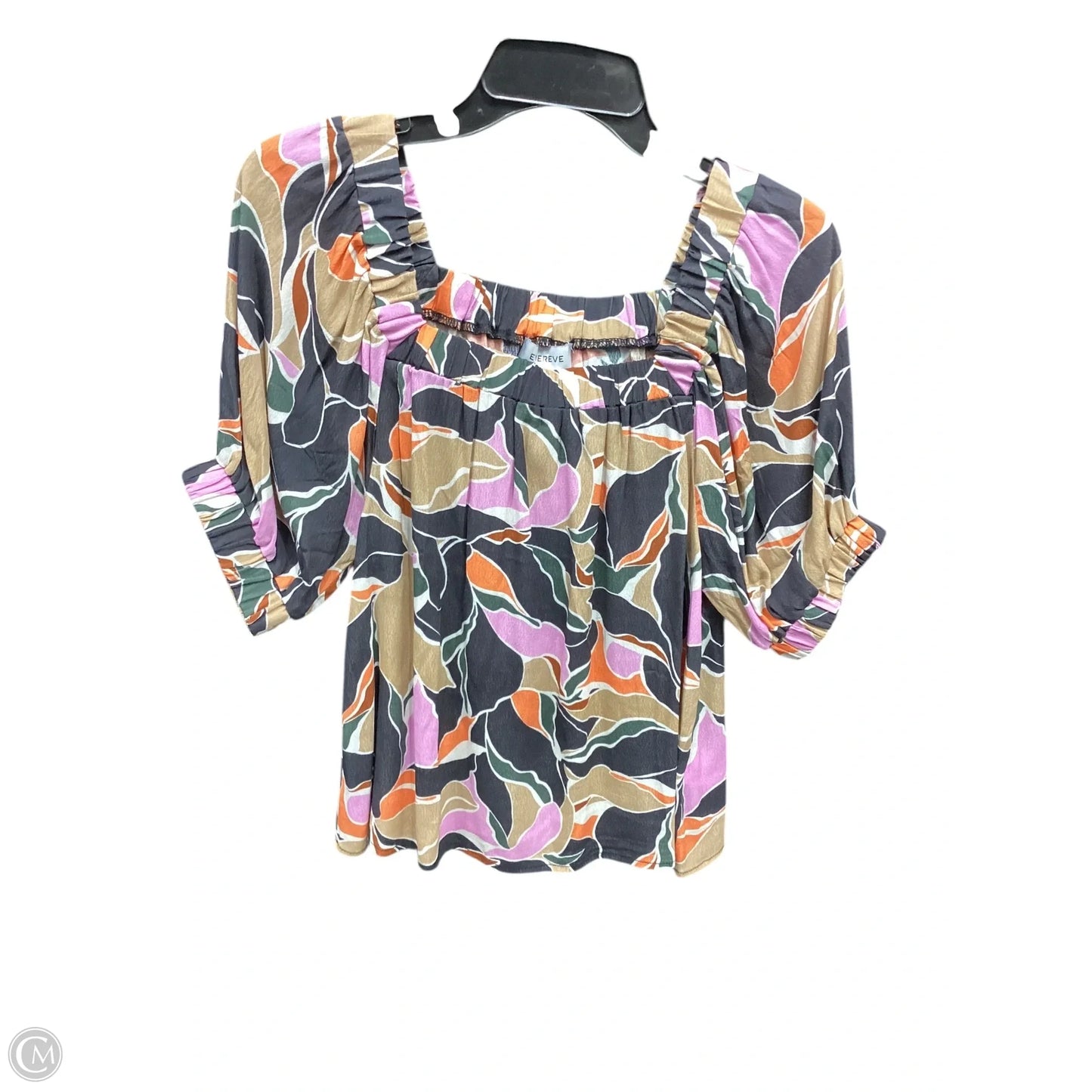 Top Short Sleeve By Evereve In Floral Print, Size: Xs