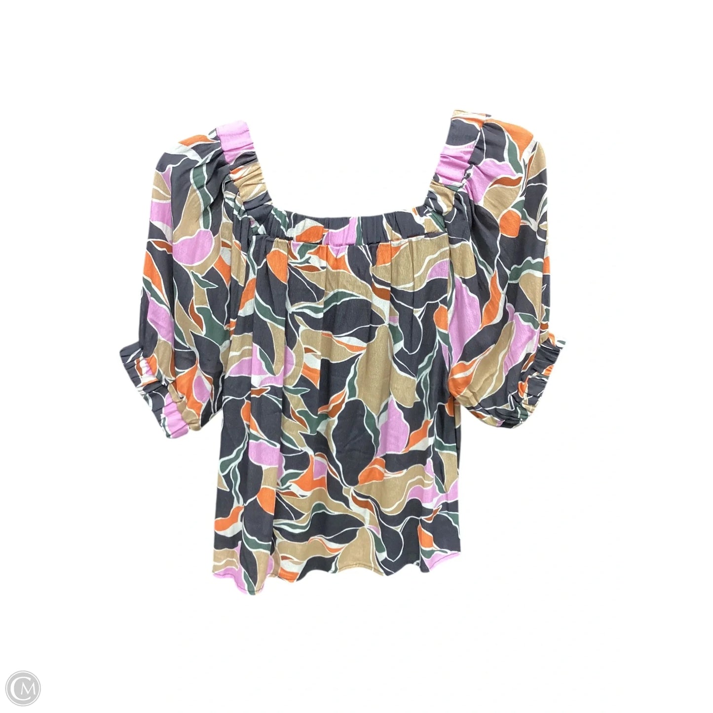 Top Short Sleeve By Evereve In Floral Print, Size: Xs