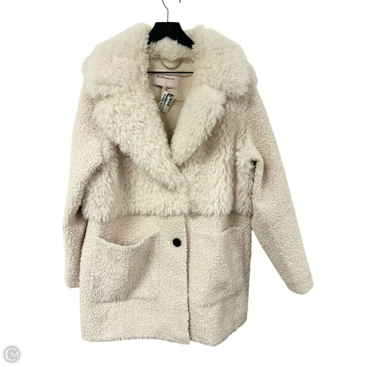 Coat Faux Fur & Sherpa By Bcbgeneration In Ivory, Size: Xl