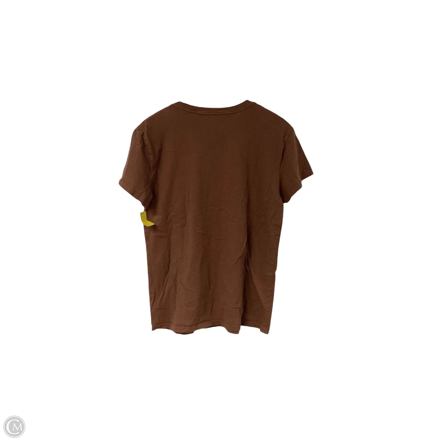 Top Short Sleeve By Wrangler In Brown, Size: L