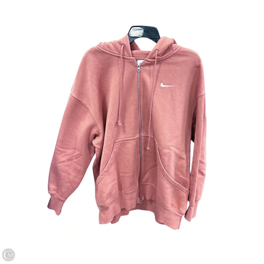 Sweatshirt Hoodie By Nike Apparel In Pink, Size: L