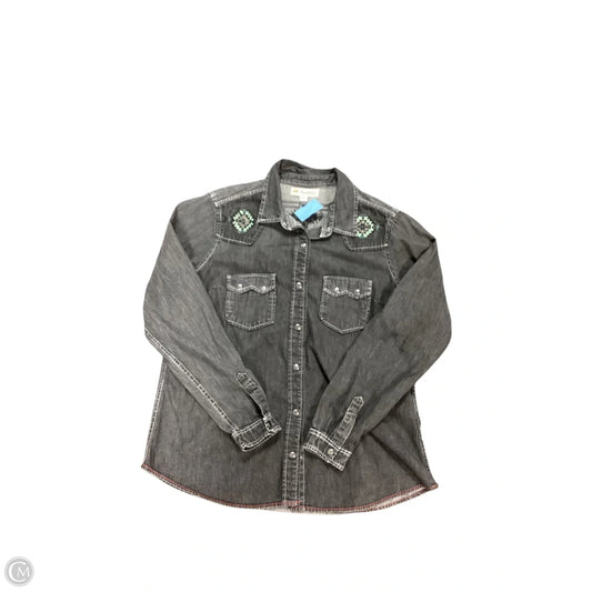 Blouse Long Sleeve By Clothes Mentor In Black, Size: Xl