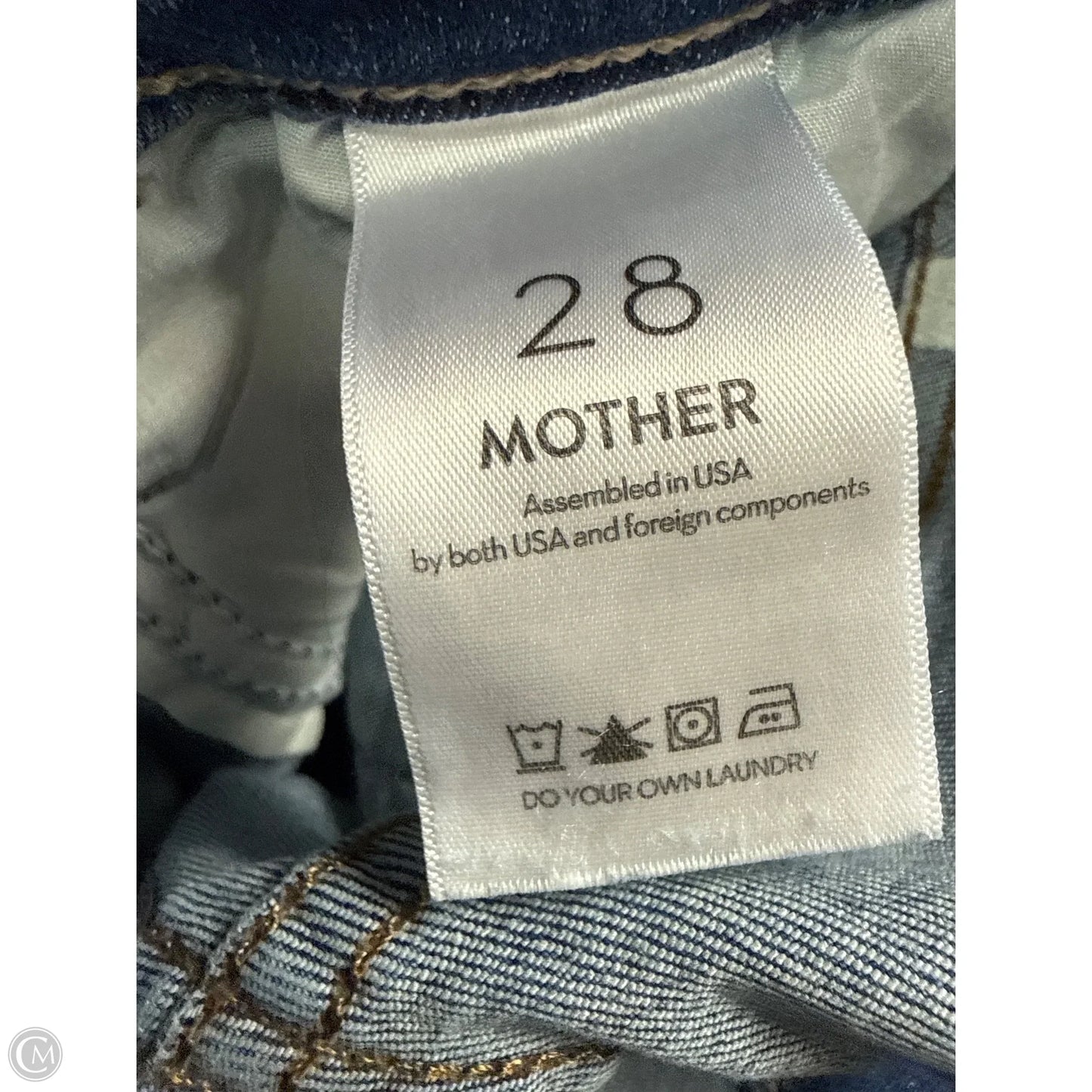 Jeans Straight By Mother In Blue Denim, Size: 6