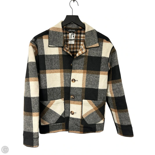 Jacket Shirt By Charlie B In Black & Brown, Size: S